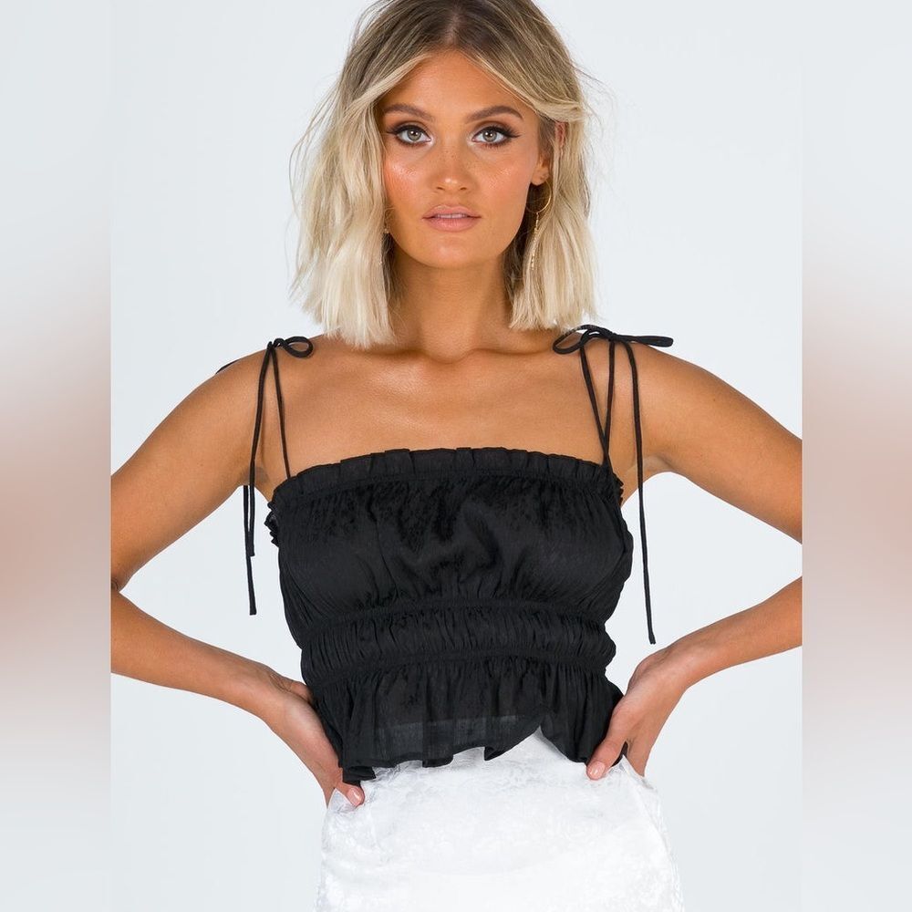 Princess Polly Women's 'Summa Top' in Black - Size US 12